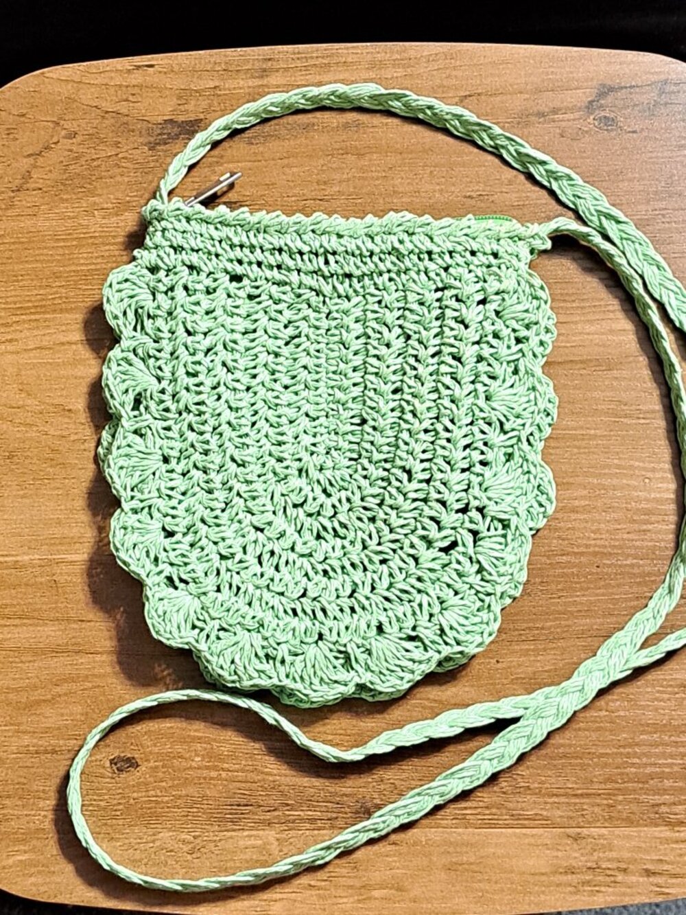 Green Woven Crossbody Purse Recycled Paper